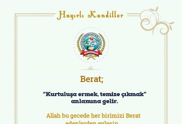 Beraat Kandiliniz Mübarek Olsun