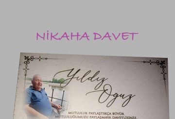 Yıldız Özdemir’in Nikahına davetlisiniz